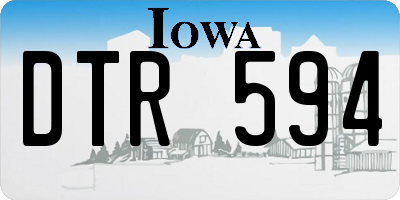 IA license plate DTR594