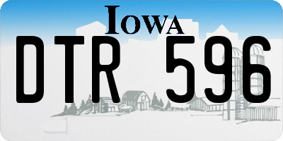IA license plate DTR596
