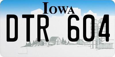 IA license plate DTR604