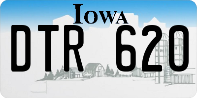 IA license plate DTR620