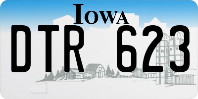 IA license plate DTR623