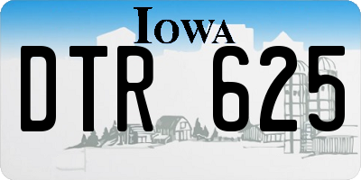 IA license plate DTR625