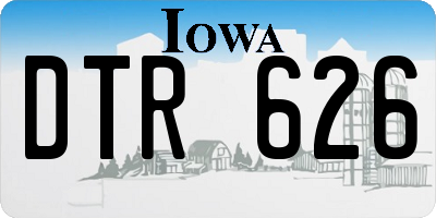IA license plate DTR626