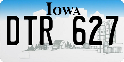 IA license plate DTR627