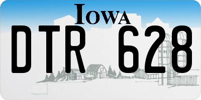IA license plate DTR628