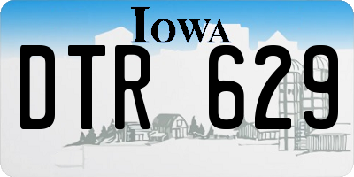 IA license plate DTR629