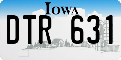IA license plate DTR631