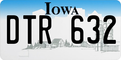 IA license plate DTR632