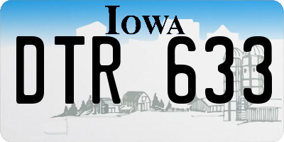 IA license plate DTR633