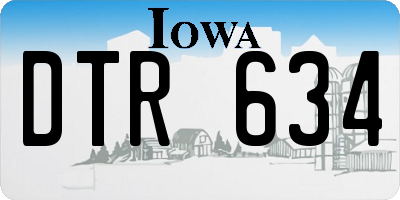 IA license plate DTR634