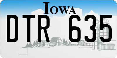 IA license plate DTR635