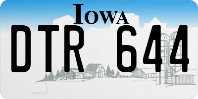 IA license plate DTR644