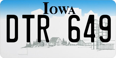 IA license plate DTR649
