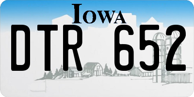 IA license plate DTR652