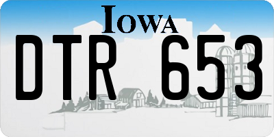 IA license plate DTR653