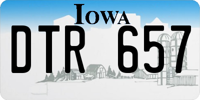 IA license plate DTR657