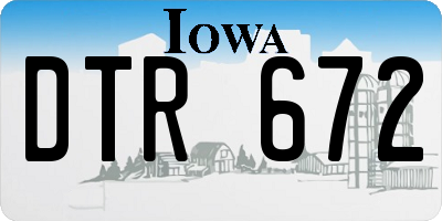 IA license plate DTR672