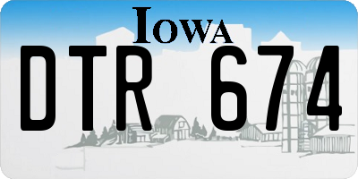 IA license plate DTR674