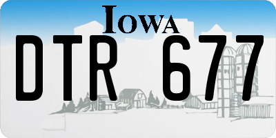 IA license plate DTR677