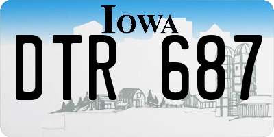 IA license plate DTR687