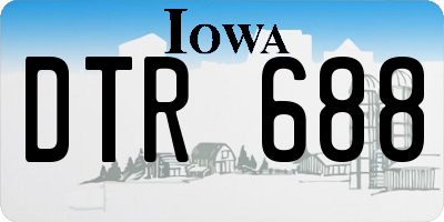IA license plate DTR688