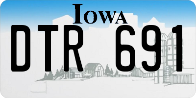 IA license plate DTR691