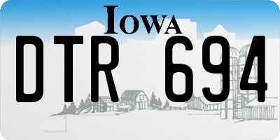 IA license plate DTR694