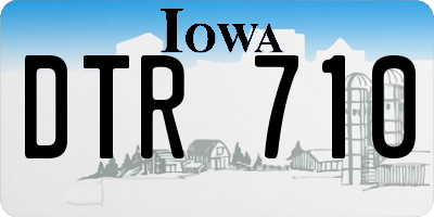 IA license plate DTR710
