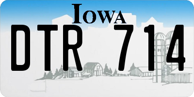IA license plate DTR714