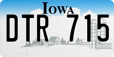 IA license plate DTR715