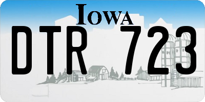 IA license plate DTR723