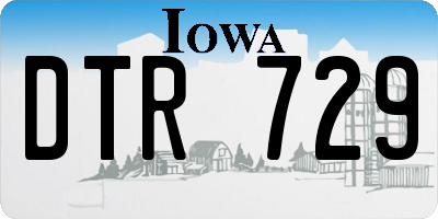 IA license plate DTR729