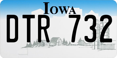 IA license plate DTR732