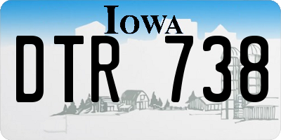 IA license plate DTR738