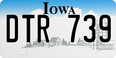 IA license plate DTR739