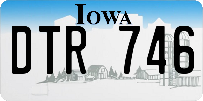 IA license plate DTR746