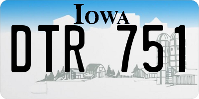 IA license plate DTR751