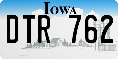 IA license plate DTR762