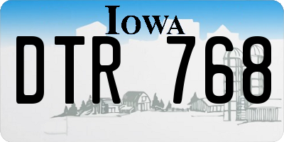 IA license plate DTR768