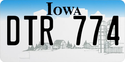 IA license plate DTR774