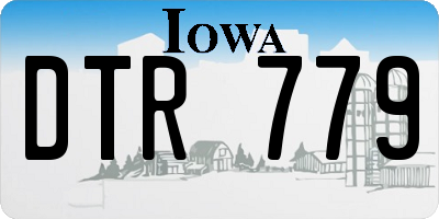 IA license plate DTR779