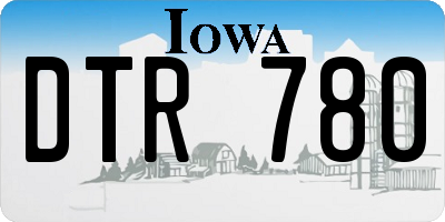 IA license plate DTR780