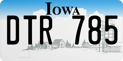 IA license plate DTR785