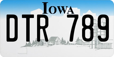IA license plate DTR789