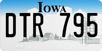 IA license plate DTR795
