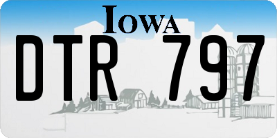 IA license plate DTR797