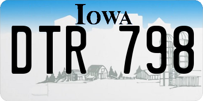 IA license plate DTR798