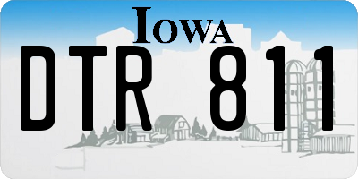 IA license plate DTR811