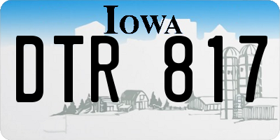 IA license plate DTR817