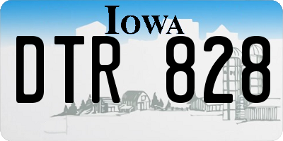 IA license plate DTR828